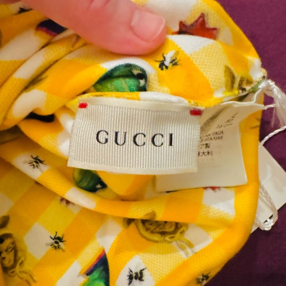 NWT GUCCI Baby Gingham Farm animal hat (L) 🐣 - Picture 2 of 5